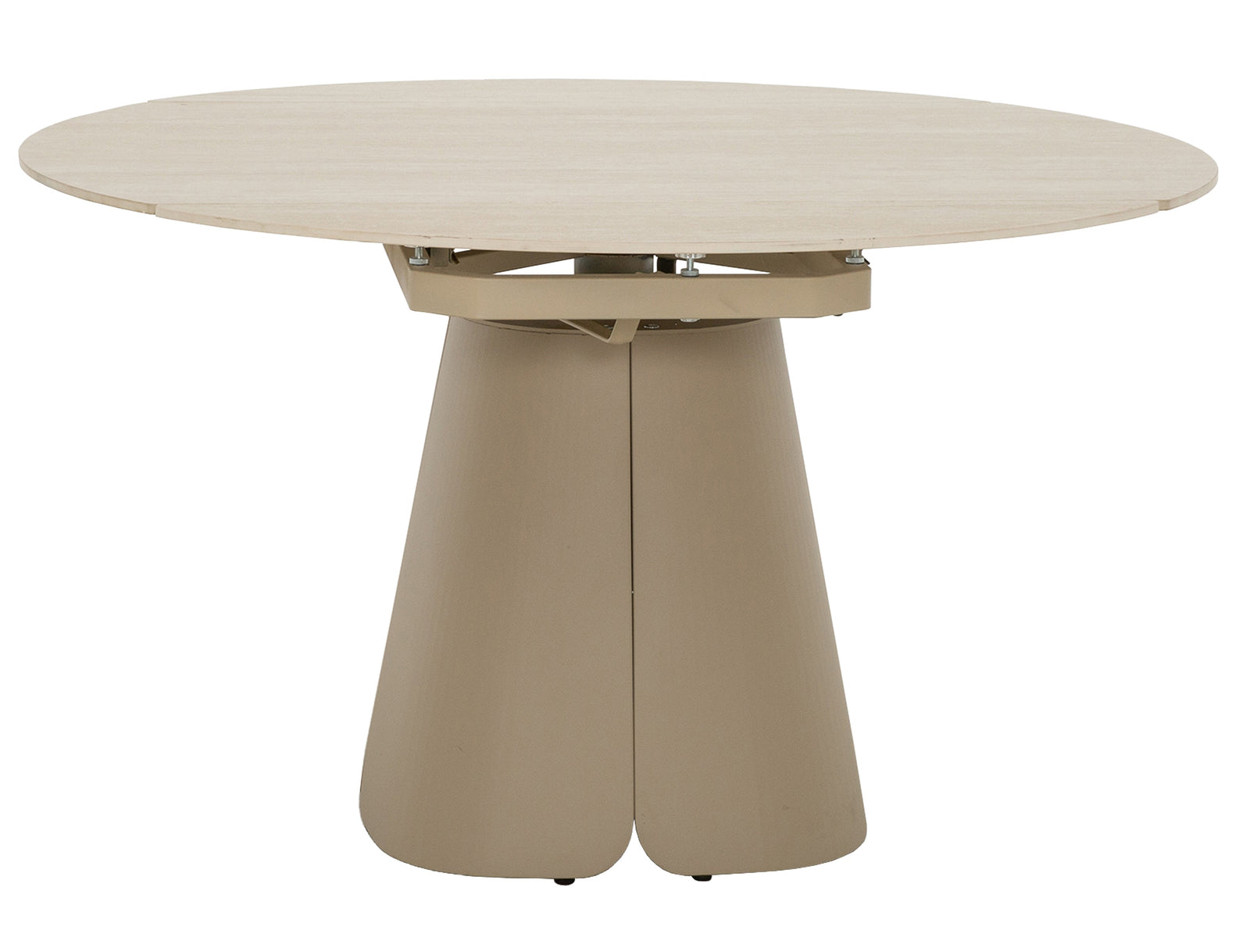 Rumi 32"/52" Extendable Travertine Round Dining Table - MJM Furniture