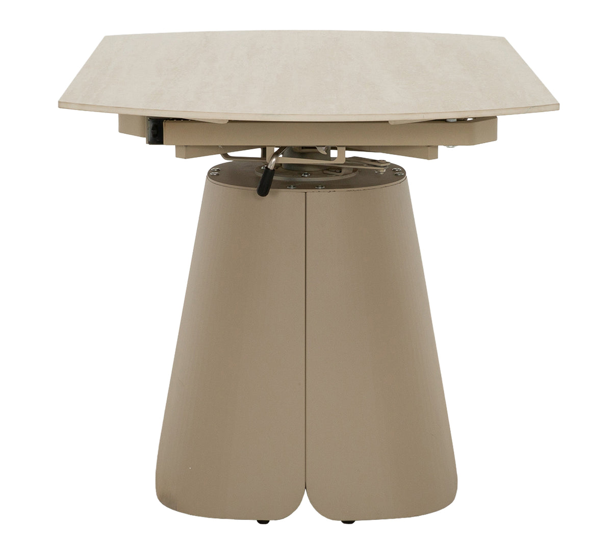 Rumi 32"/52" Extendable Travertine Round Dining Table - MJM Furniture