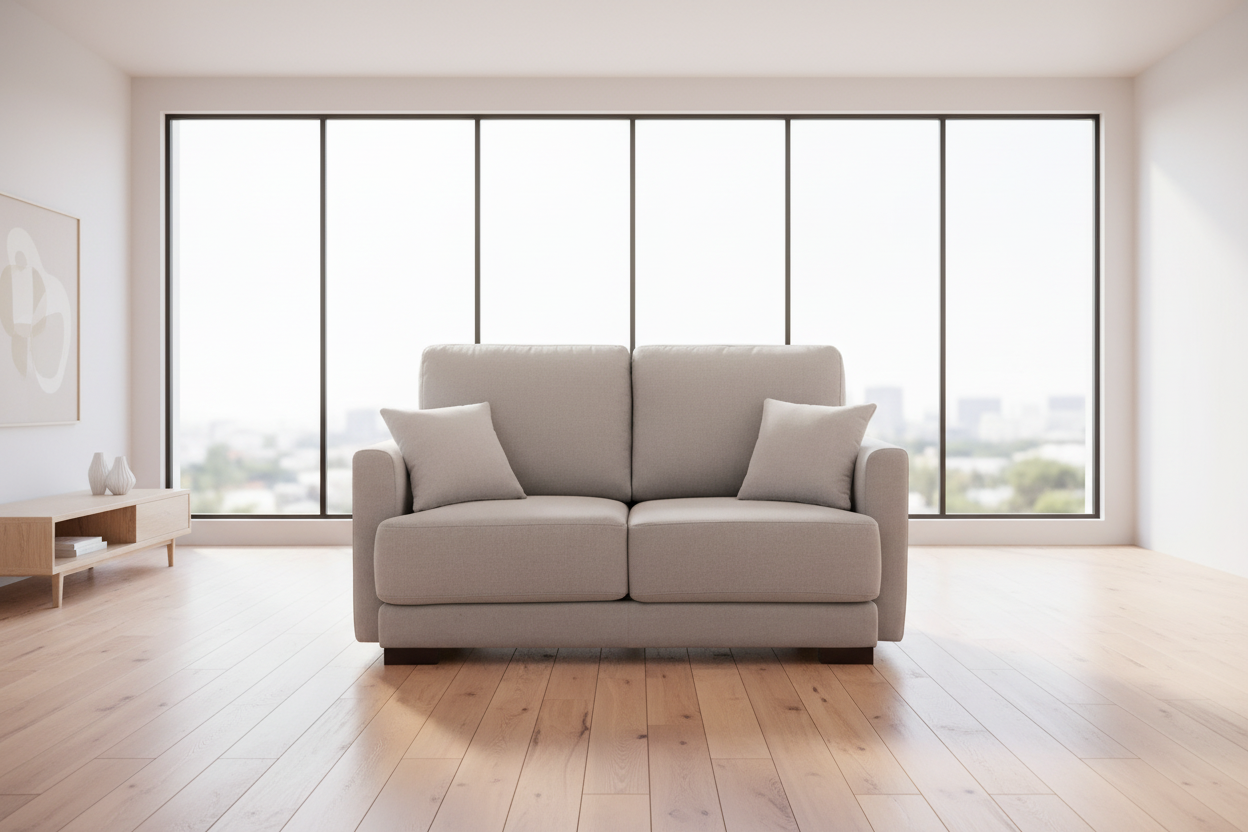 Arlo Light Gray Fabric Loveseat - MJM Furniture