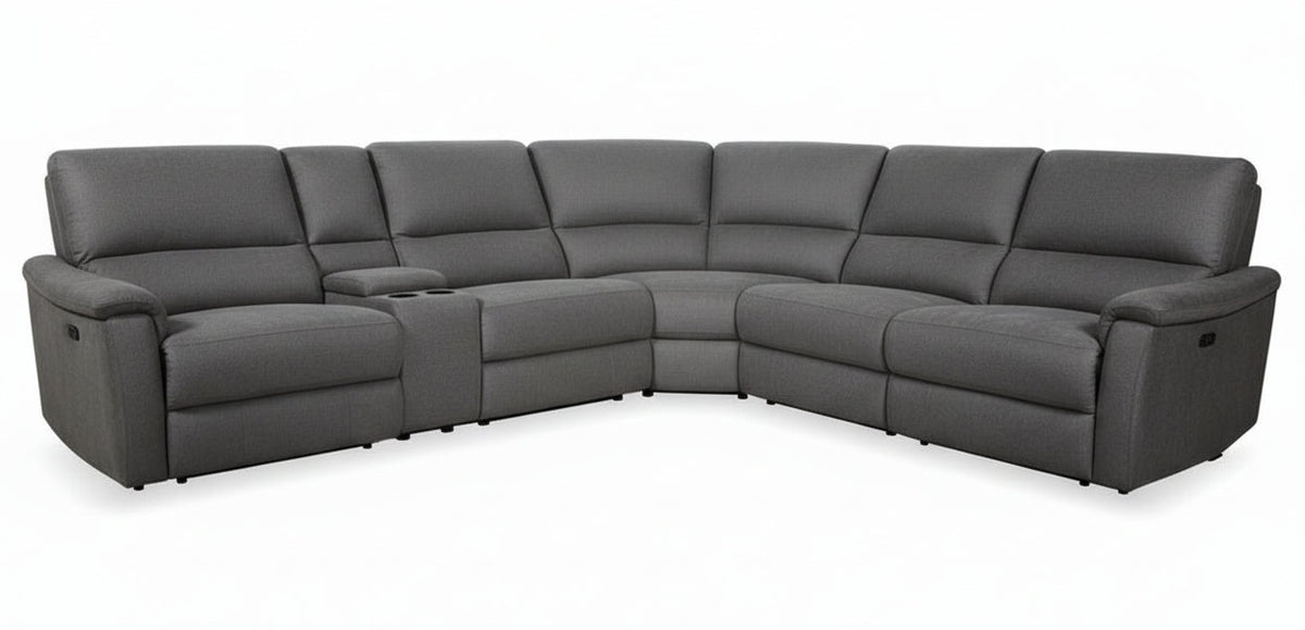Conrad Charcoal Power Reclining Sectional - MJM Furniture