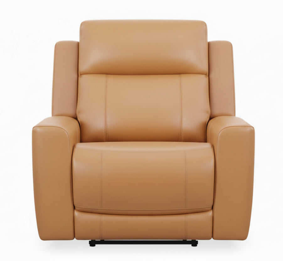 Colson Brown Leather Power Reclining Chair - MJM Furniture