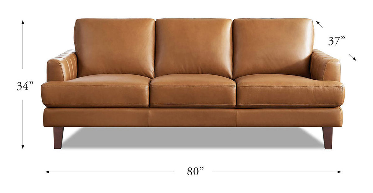 Cassia Leather Sofa - MJM Furniture