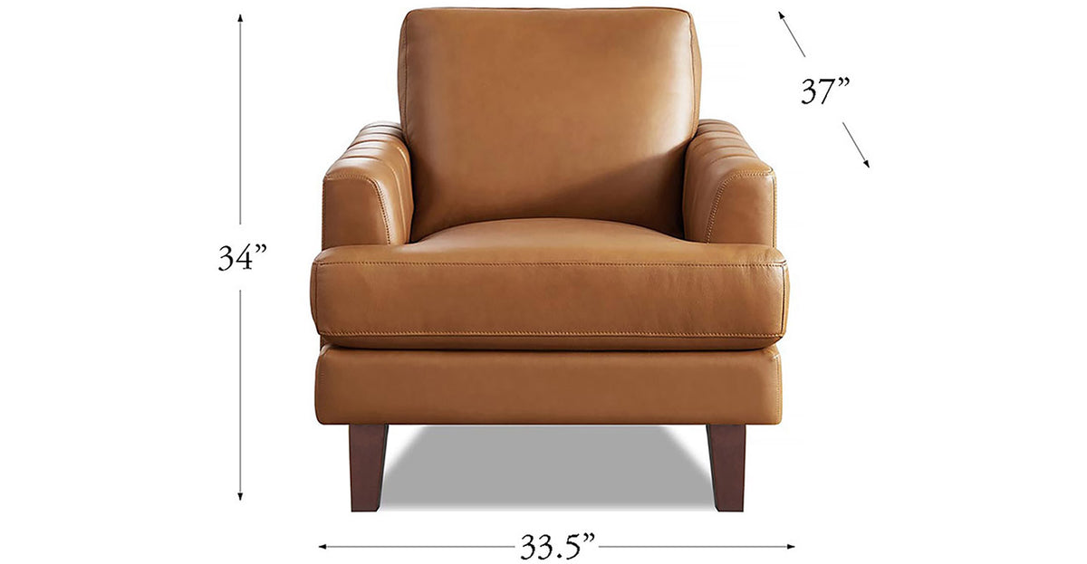 Cassia 32.5" Leather Chair - MJM Furniture