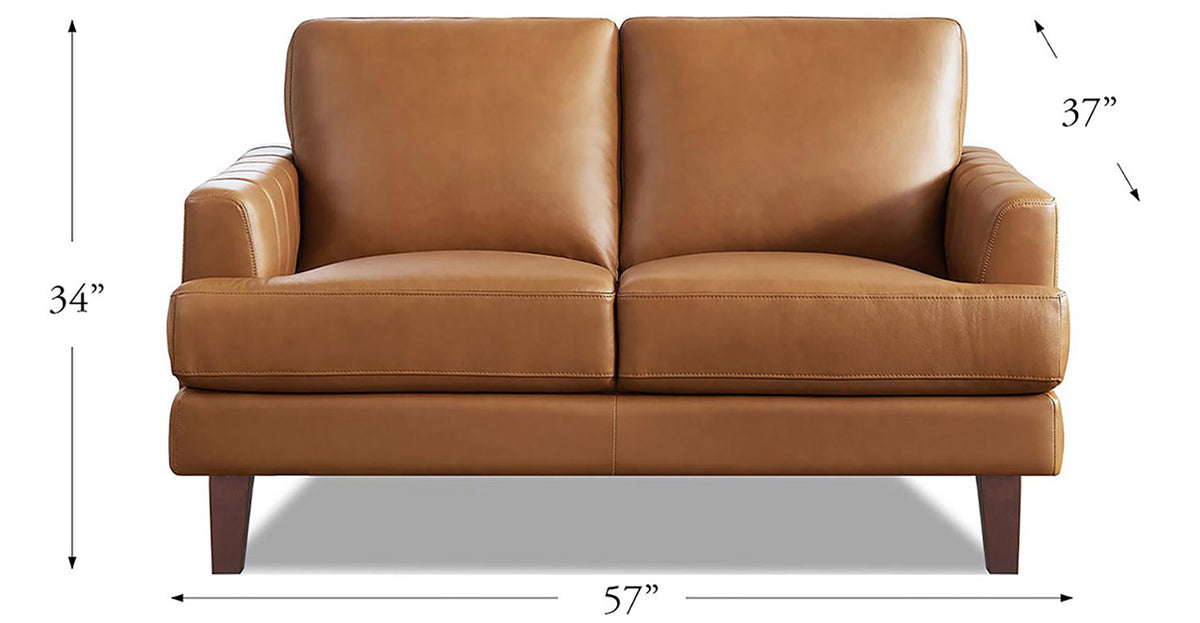 Cassia Leather Loveseat - MJM Furniture