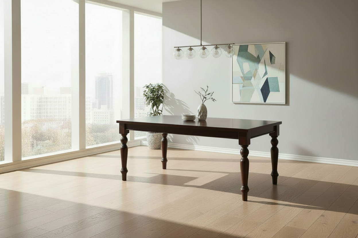 Urban Lodge 66” Dark Wood Dining Table - MJM Furniture