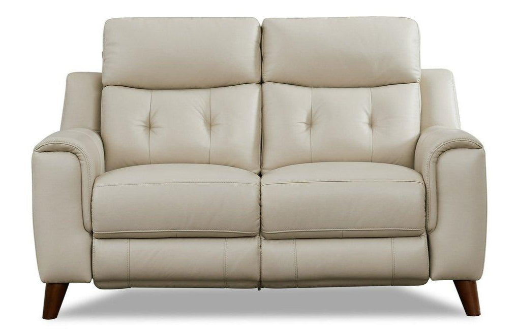 Paramount Leather Power Reclining Loveseat - Made in Canada - MJM Furniture