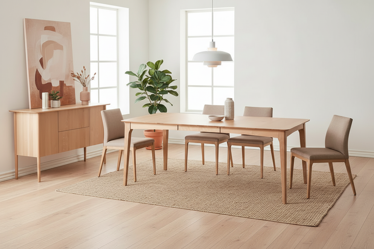 Expressions 60”- 80” Solid Birch Dining Table - MJM Furniture