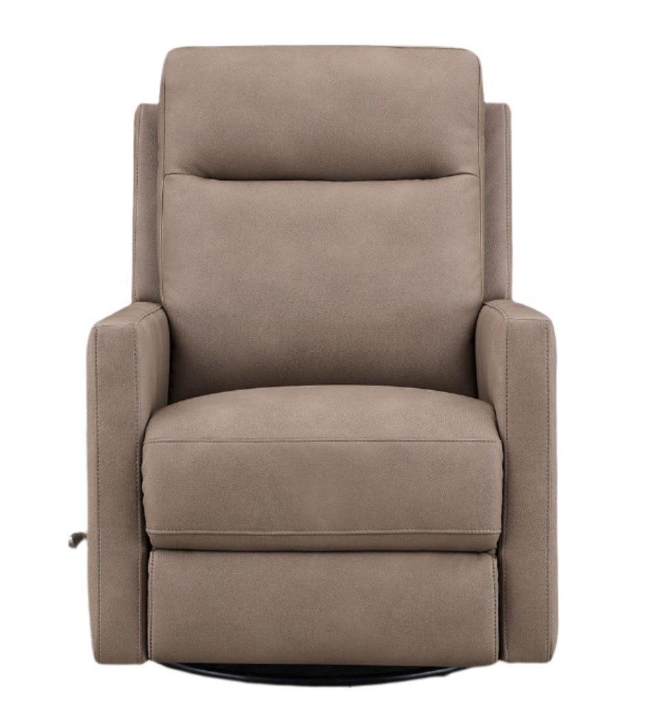 Vienna Taupe Fabric Swivel Glider Recliner - MJM Furniture