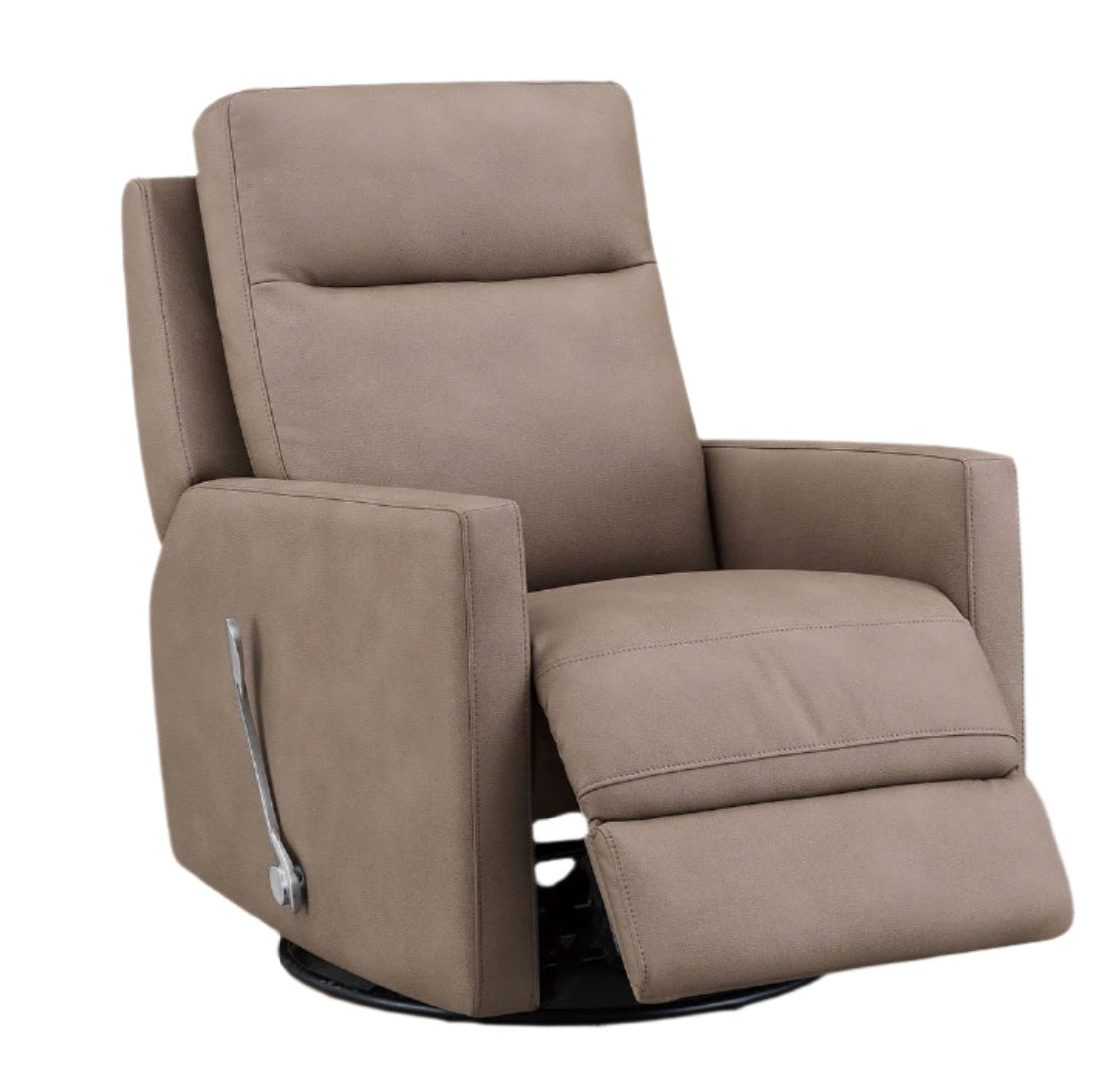 Vienna Taupe Fabric Swivel Glider Recliner - MJM Furniture