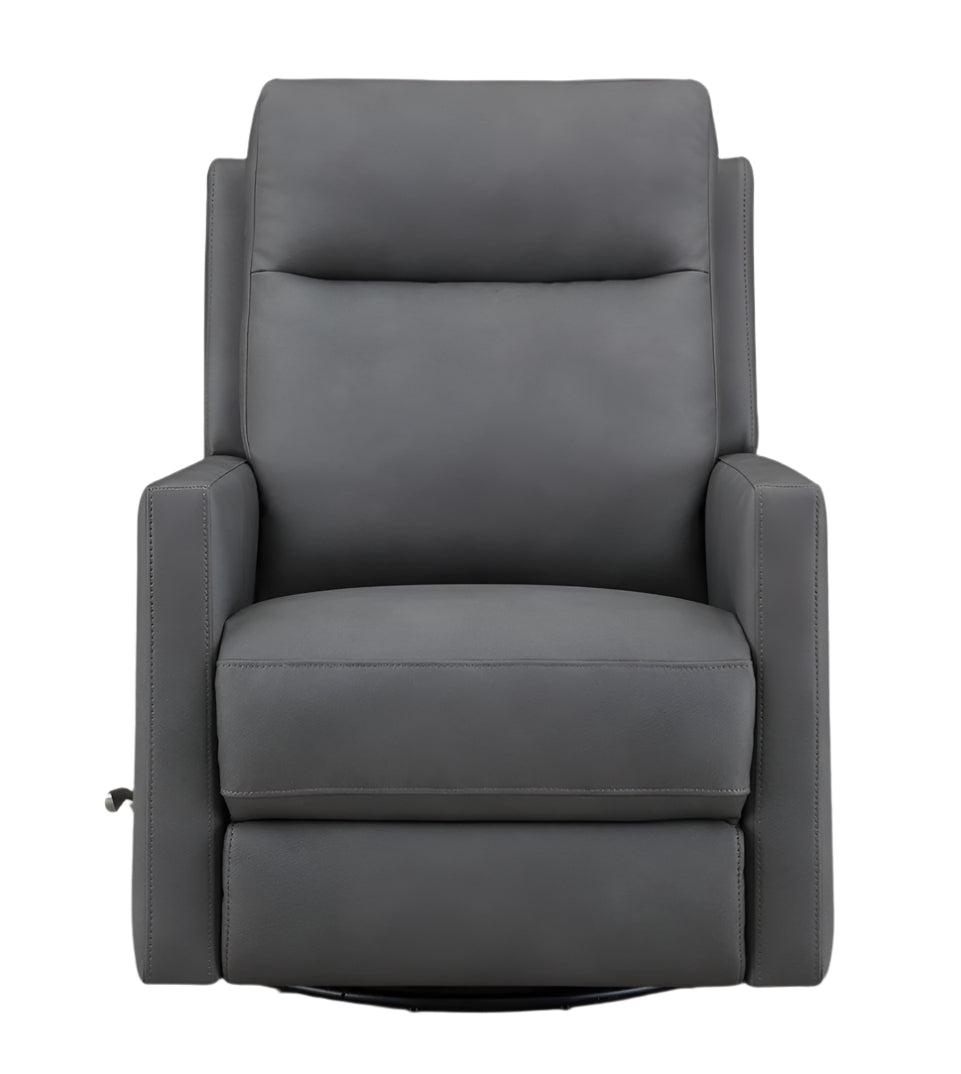 Vienna Charcoal Fabric Swivel Glider Recliner - MJM Furniture
