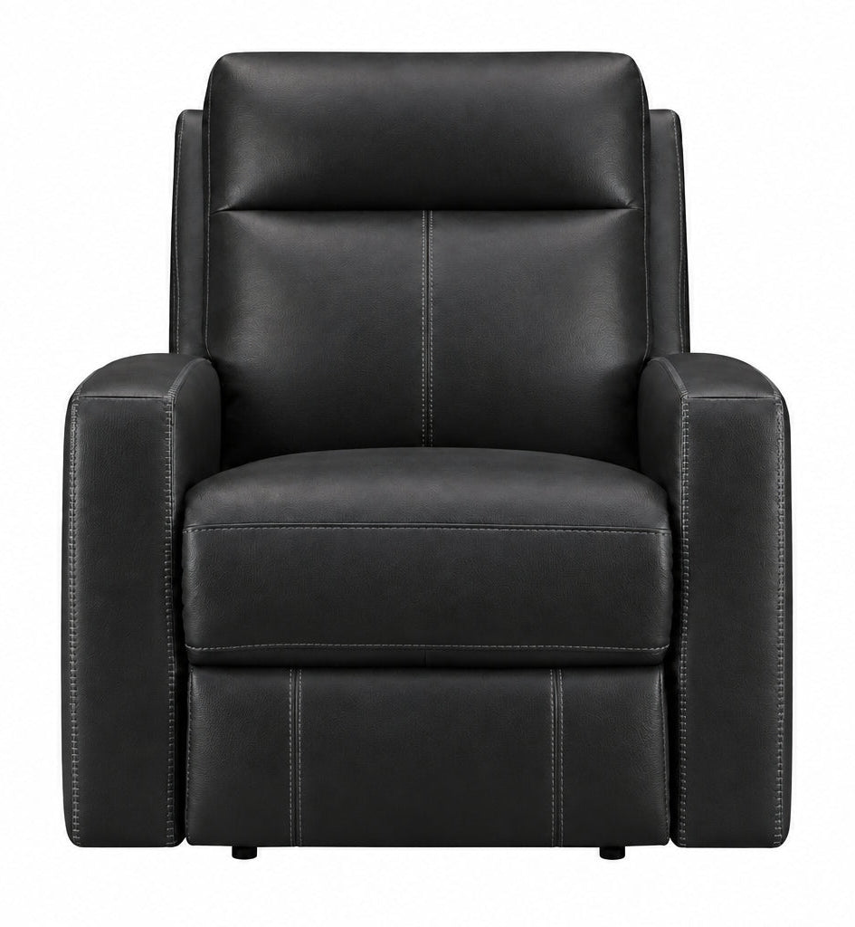 Modello 35" Black Leather Zero Gravity Power Reclining Chair