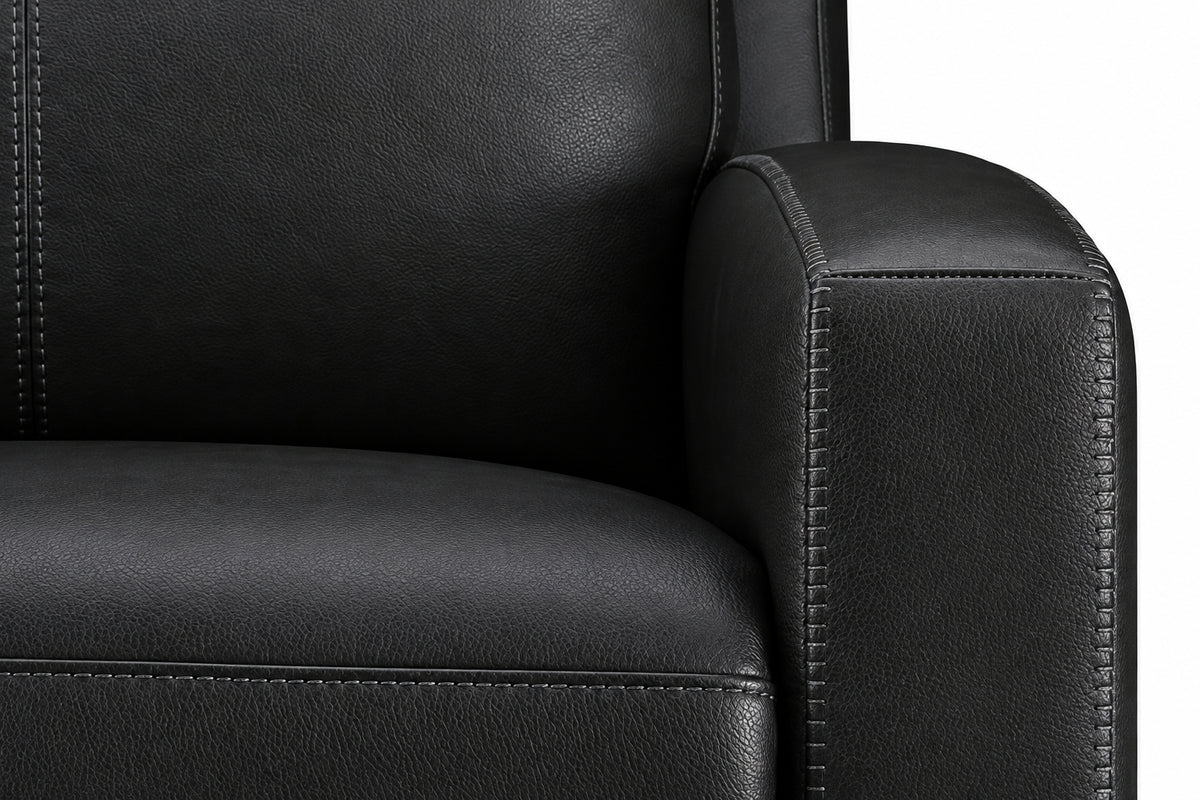 Modello 84" Black Leather Zero Gravity Power Reclining Sofa
