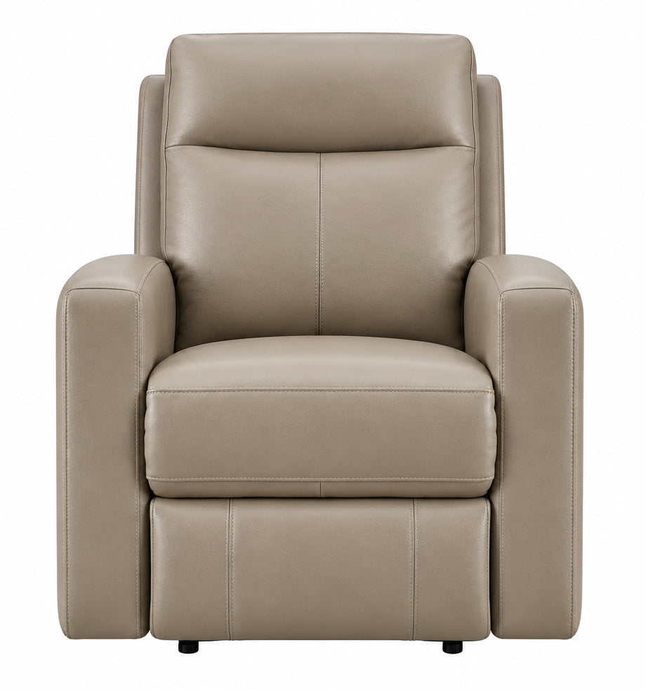 Modello 35" Taupe Leather Zero Gravity Power Reclining Chair