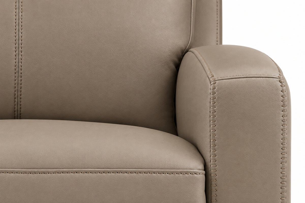 Modello 59.5" Taupe Leather Zero Gravity Power Reclining Loveseat