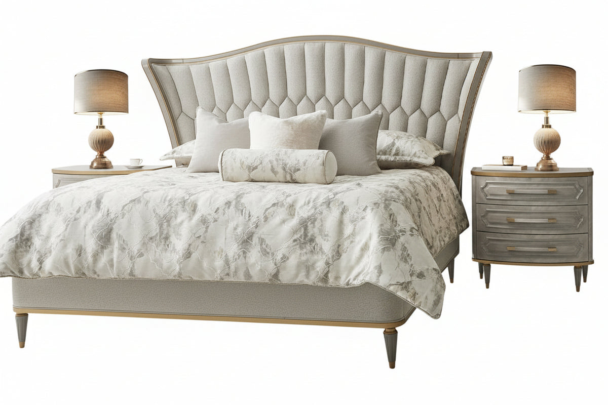 St. Charles Dove Gray 3 Piece King Bedroom Set - MJM Furniture