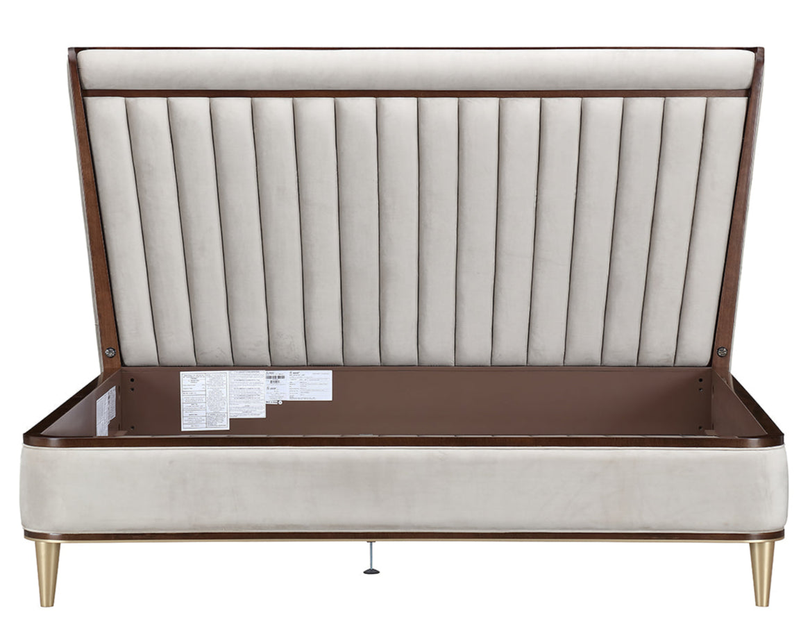 Houston Channel Upholstered Bed - MJM Furniture