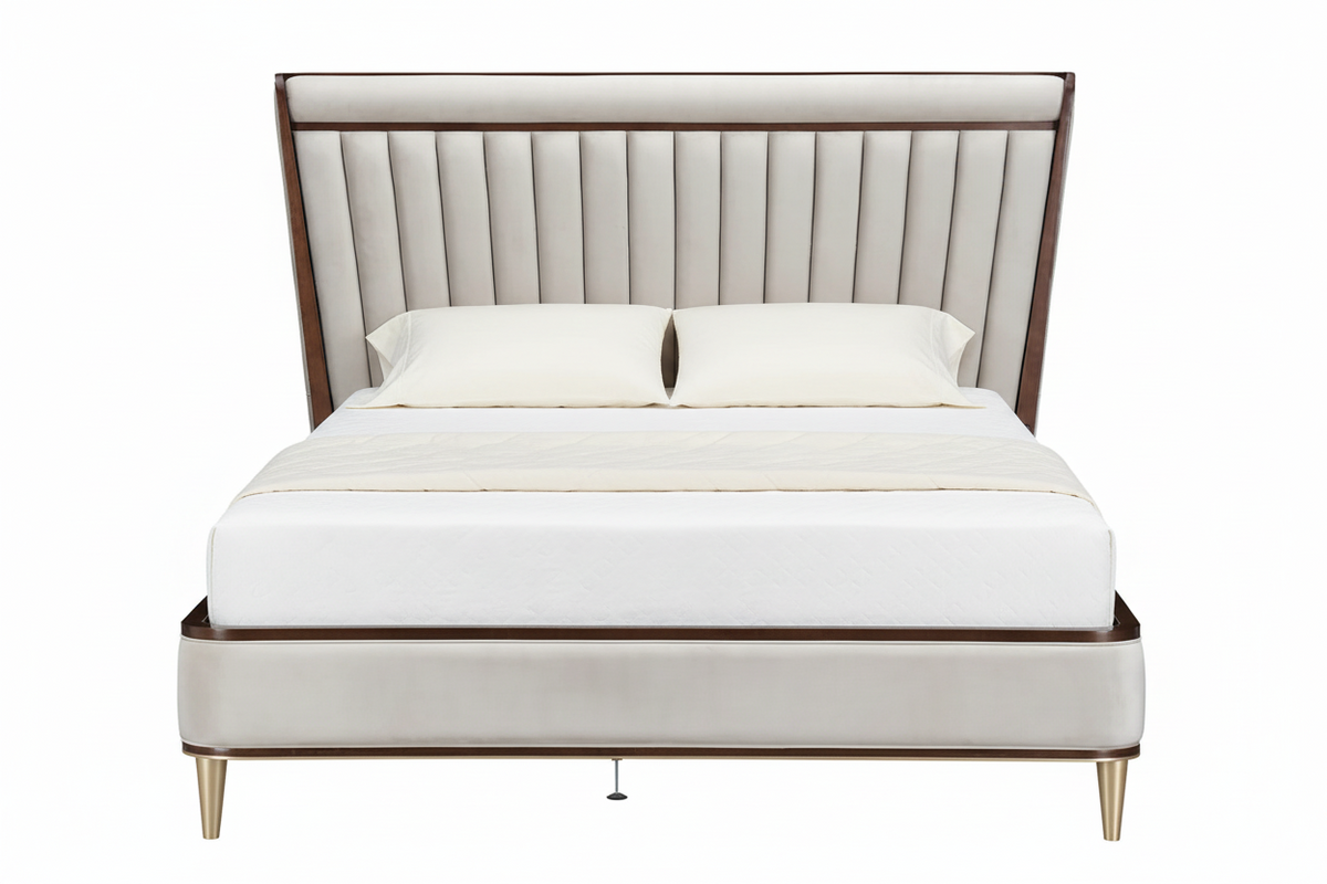 Houston Channel Upholstered Bed - MJM Furniture