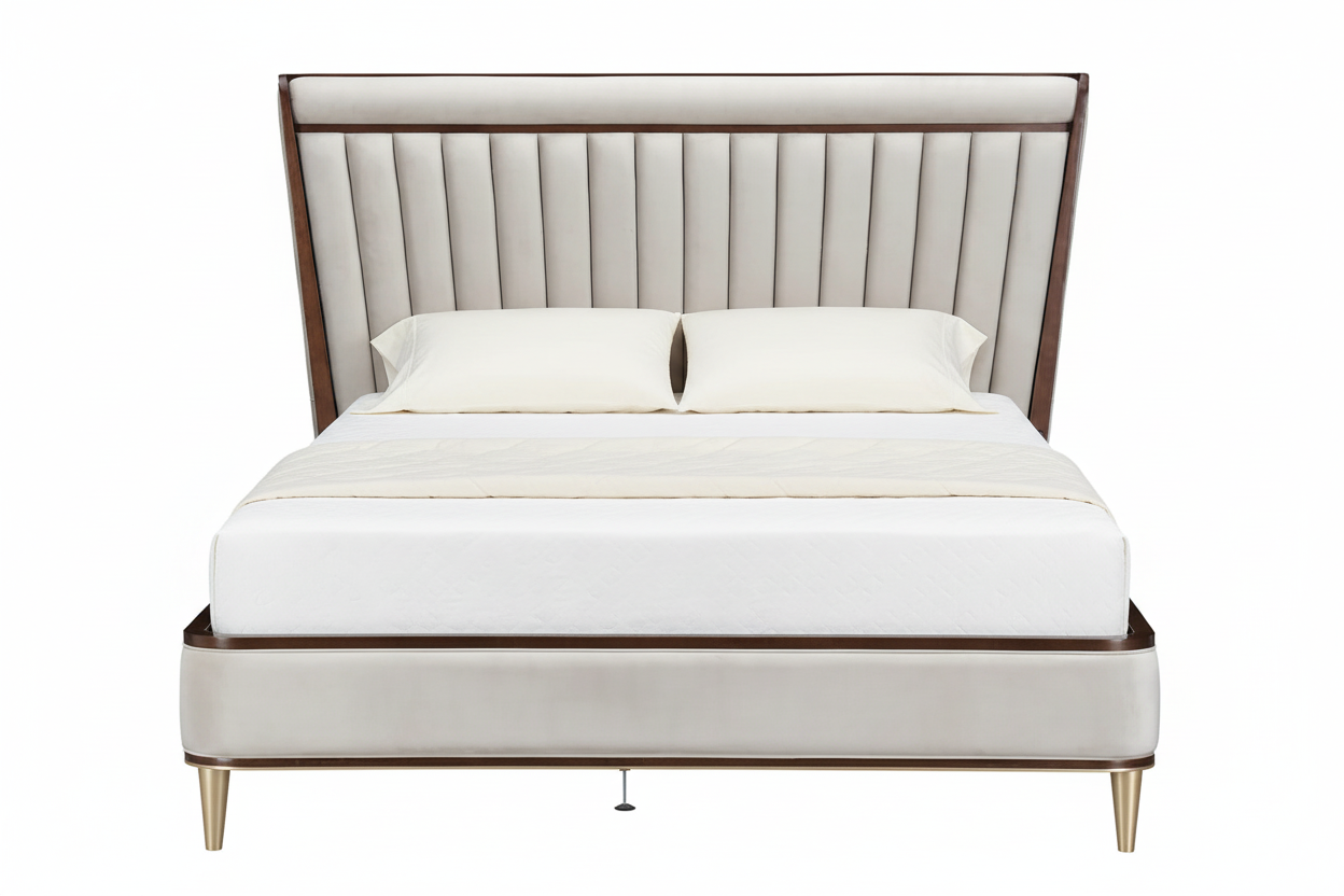 Houston Channel Upholstered Bed - MJM Furniture