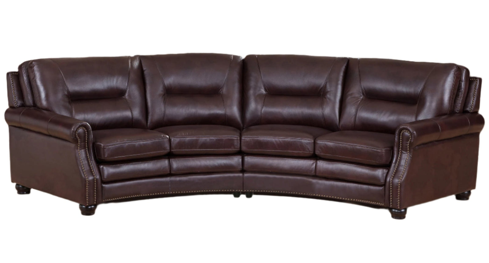 Kingston Curve Leather Sectional - MJM Furniture