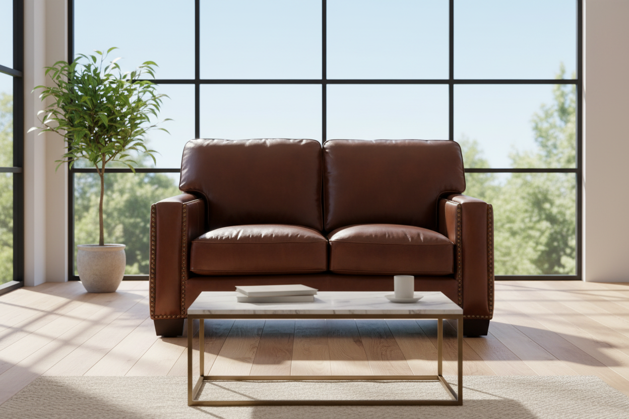 Chester Leather Loveseat - MJM Furniture