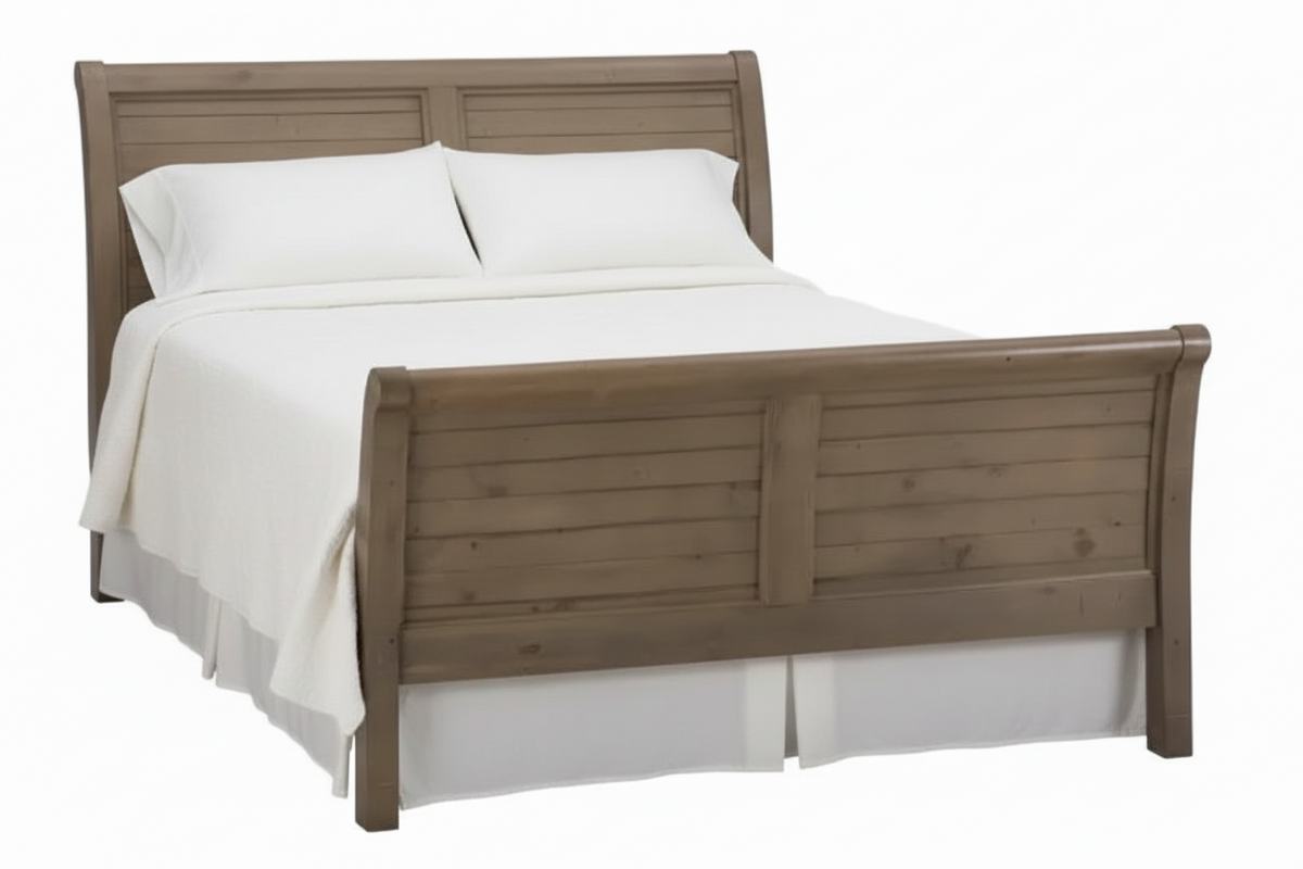 Slater Mill Pine King Sleigh Bed - MJM Furniture