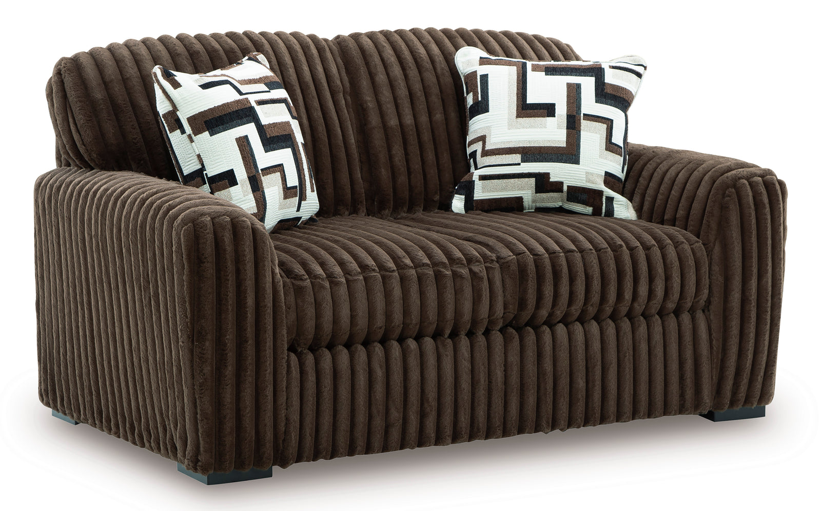 Midnight 72" Chocolate Loveseat - MJM Furniture