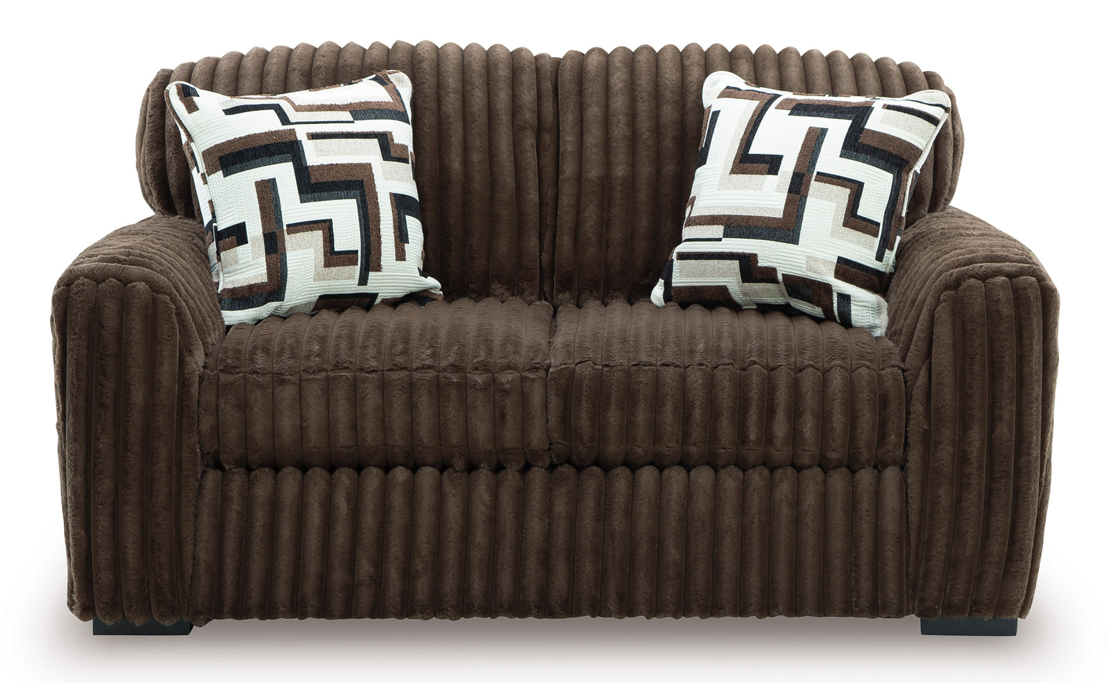 Midnight 72" Chocolate Loveseat - MJM Furniture