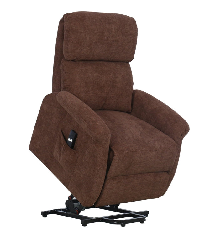 Elevated Brown Power Lift Chair Reclining Seating MAZ