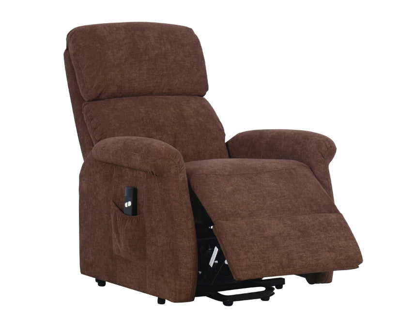 Elevated Brown Power Lift Chair - MJM Furniture
