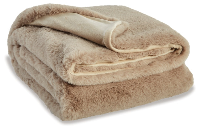 Gariland Taupe Throw - MJM Furniture