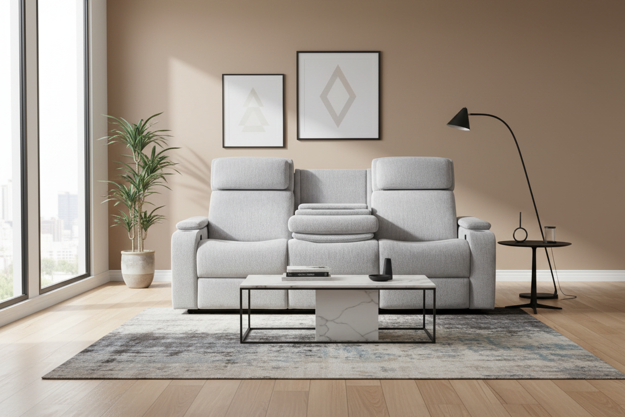 Anders Pewter Power Reclining Sofa - MJM Furniture