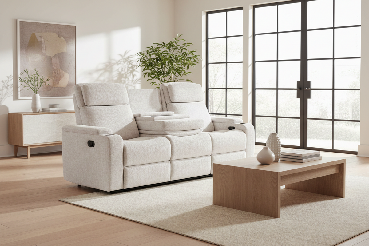 Anders 84” Sand Zero Gravity Power Reclining Sofa - MJM Furniture