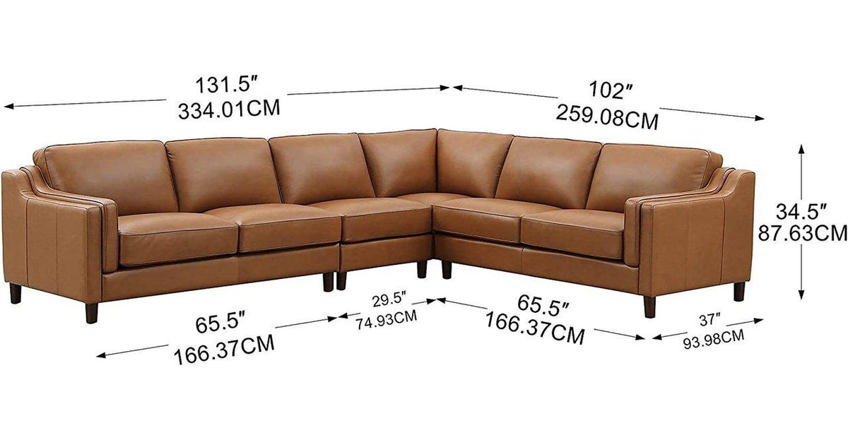 Bella Leather Sectional - MJM Furniture