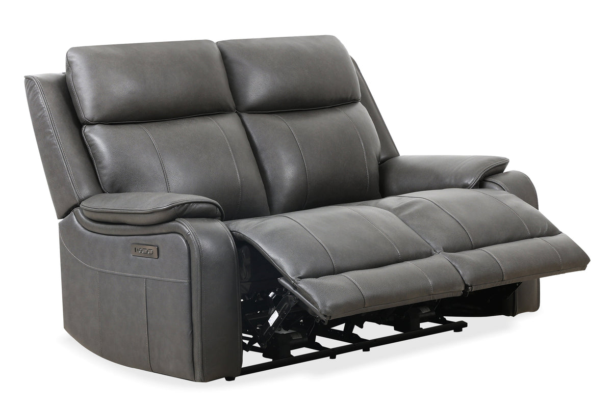 Bennett Charcoal 60" Power Reclining Loveseat - MJM Furniture