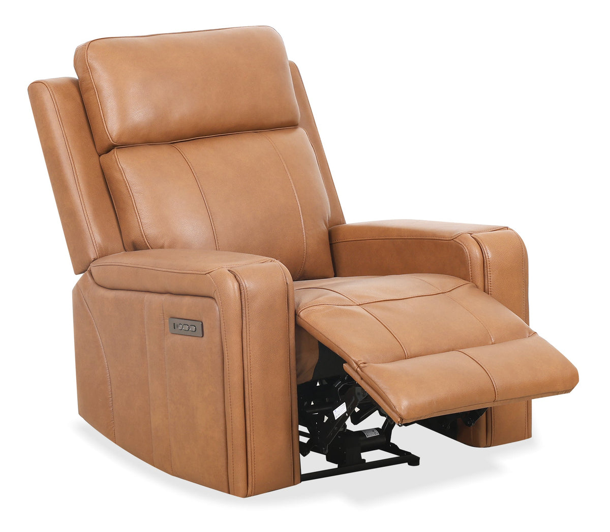 Brooks 37" Cognac Leather Power Glider Reclining Chair - MJM Furniture