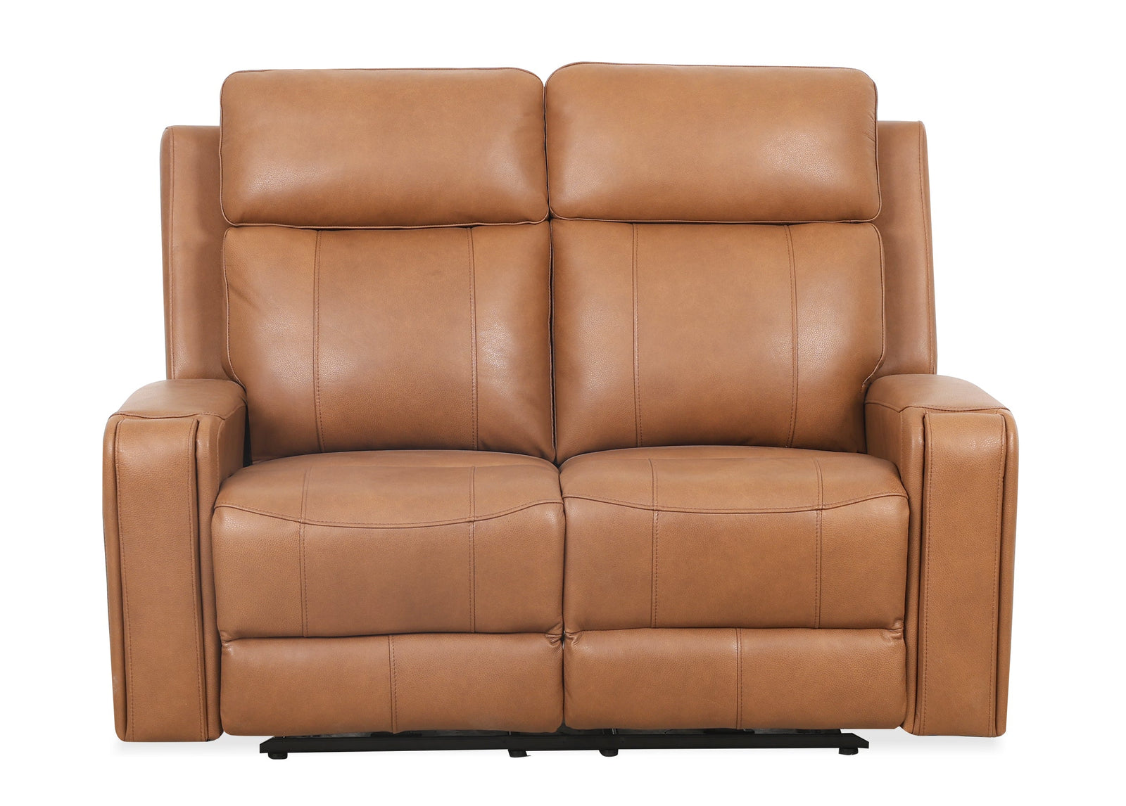 Brooks 58" Cognac Leather Power Reclining Loveseat - MJM Furniture