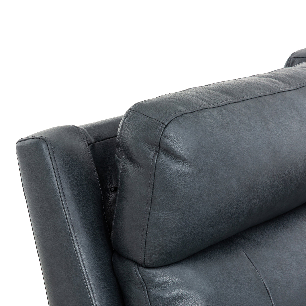 Brooks 37" Blue Leather Power Glider Reclining Chair - MJM Furniture