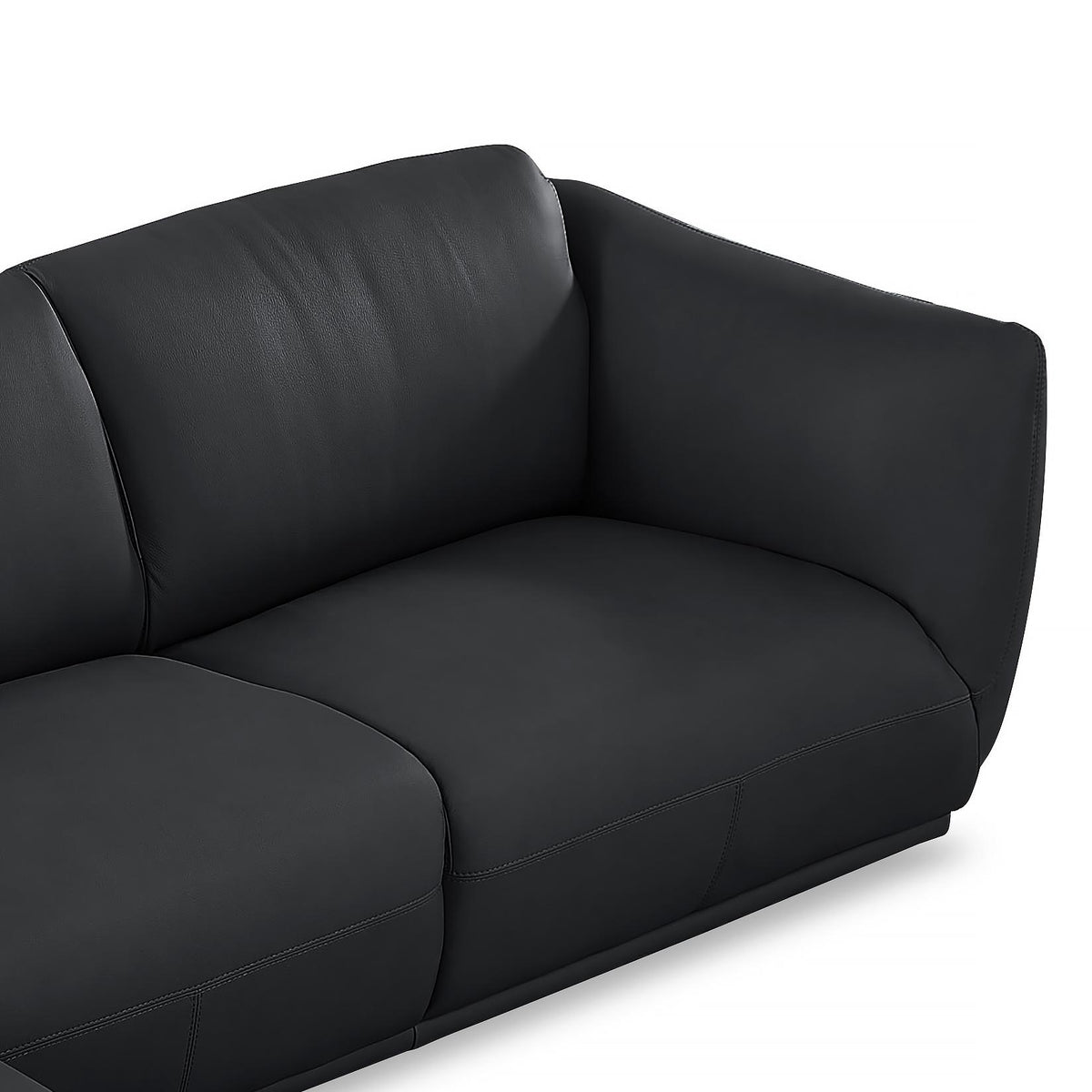 Moon Black Leather Sectional - MJM Furniture