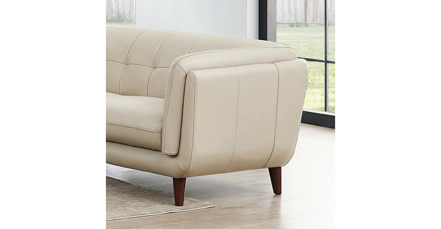Seymour Vanilla Leather Sofa - MJM Furniture