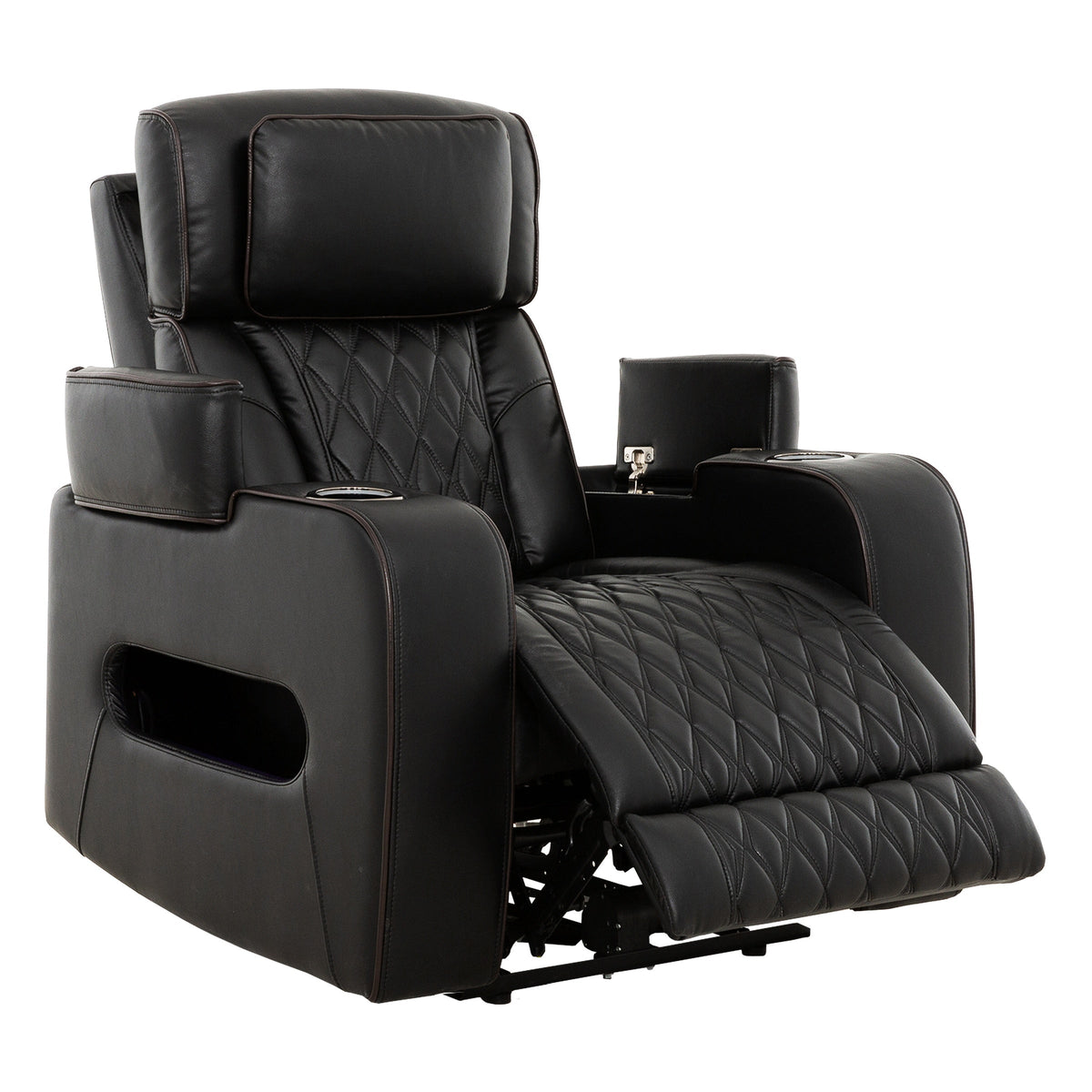 Emerson 37" Black Power Glider Reclining Chair - MJM Furniture