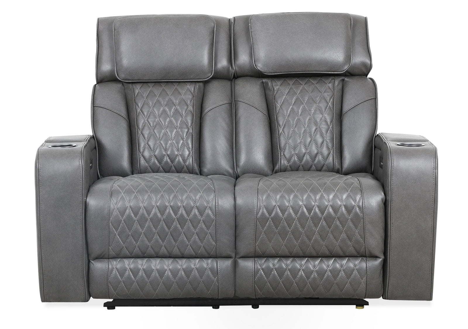 Emerson 58" Charcoal Power Reclining Loveseat - MJM Furniture