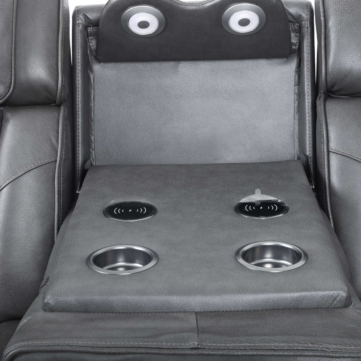 Emerson 78" Charcoal Power Reclining Sofa - MJM Furniture