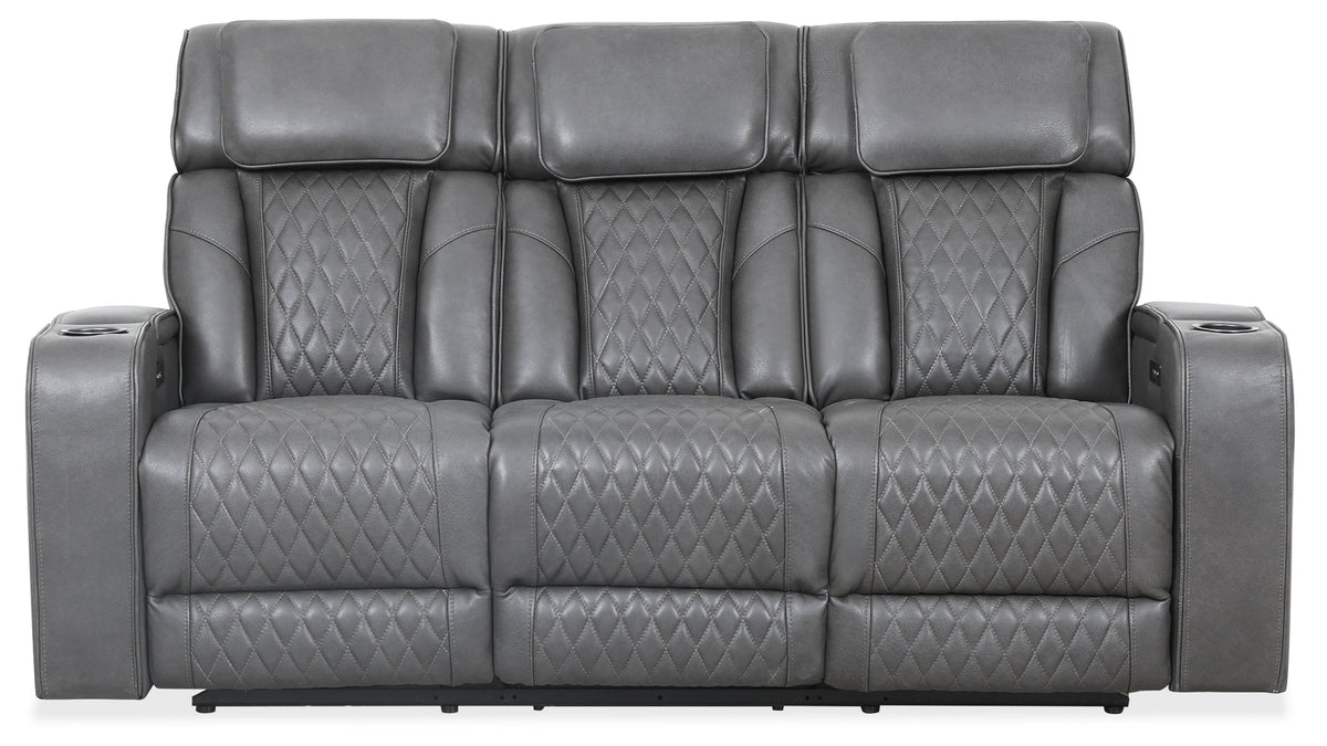 Emerson 78" Charcoal Power Reclining Sofa - MJM Furniture