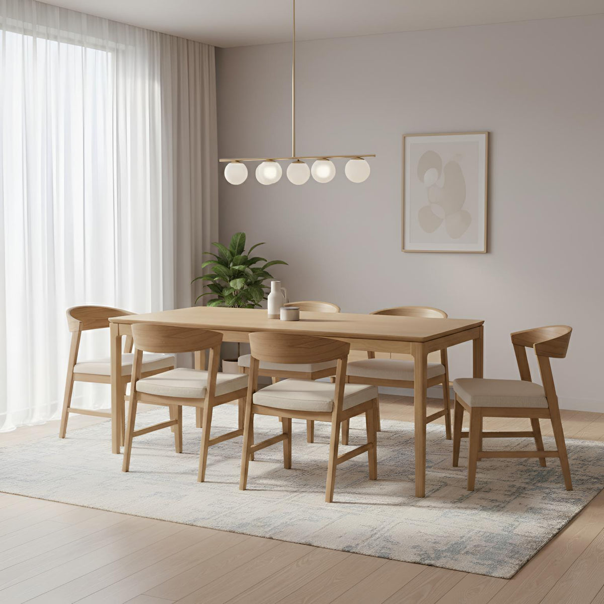 Haven Natural Wood Back Dining Chair - MJM Furniture