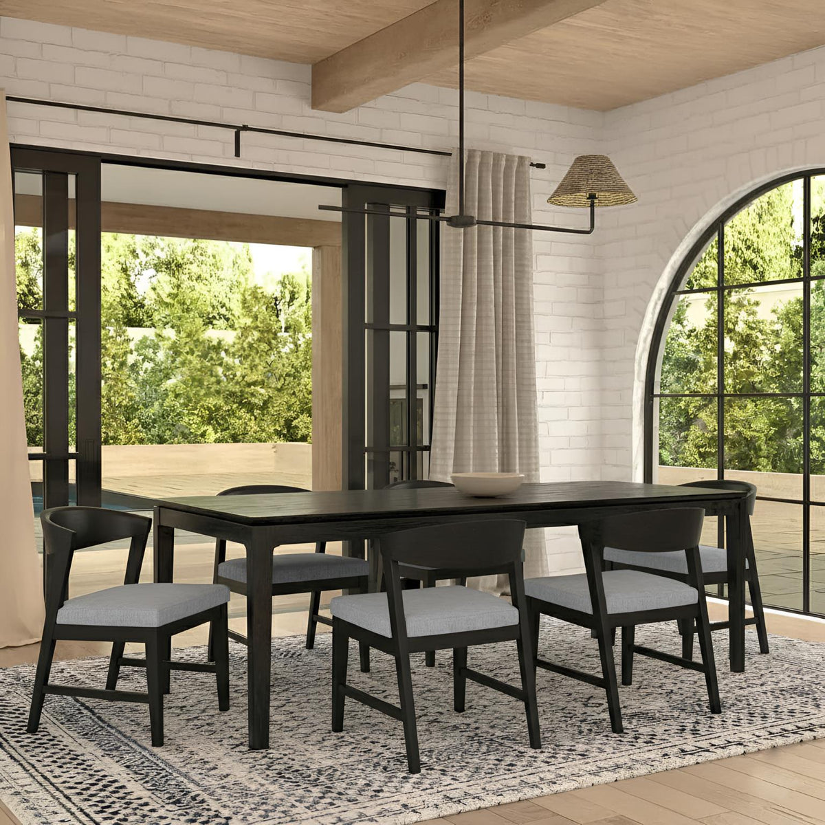 Haven Black Wood Back Dining Chair - MJM Furniture