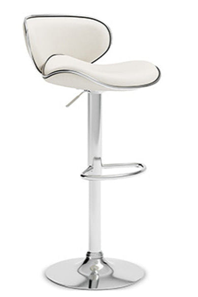 Pollzen White Adjustable Swivel Stool (Set of 2) - MJM Furniture