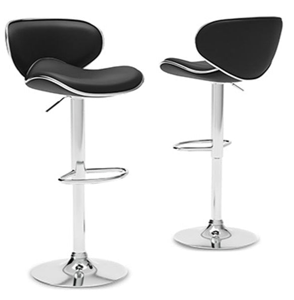 Pollzen Black Adjustable Swivel Stool (Set of 2) - MJM Furniture