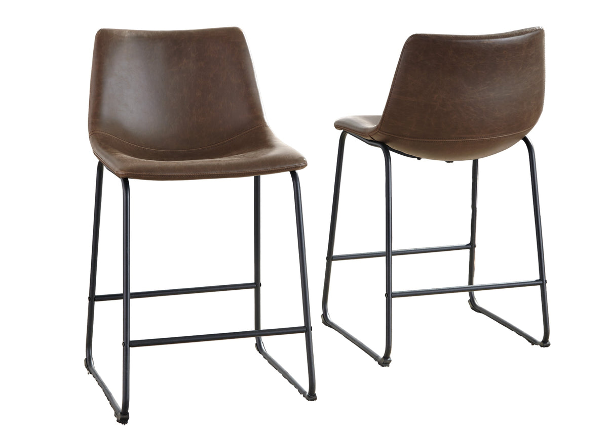 Centiar Brown 24&quot; Barstool (Set of 2) - MJM Furniture