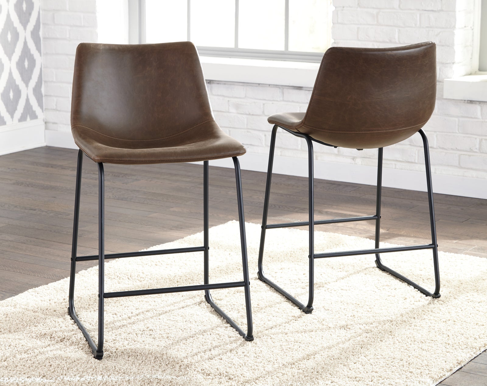 Centiar Brown 24" Barstool (Set of 2) - MJM Furniture