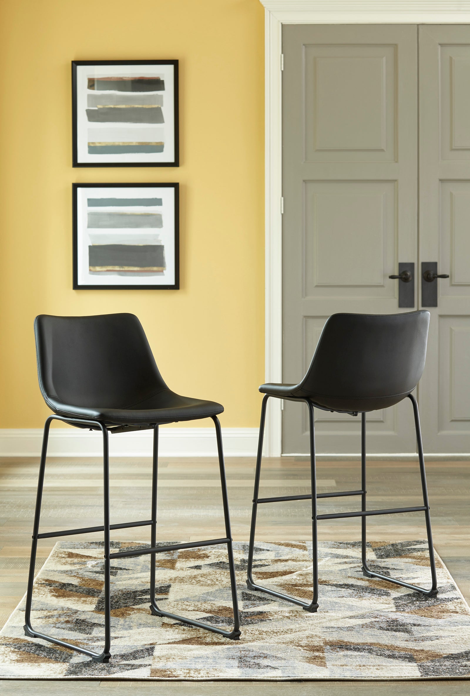 Centiar Black 30" Barstool (Set of 2) - MJM Furniture